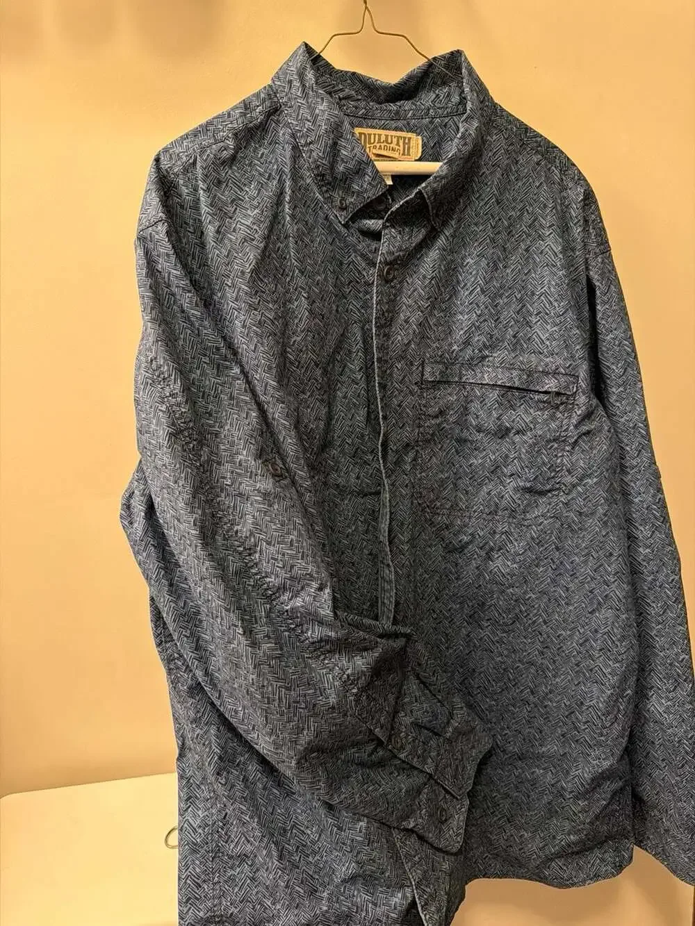 Duluth Trading Co Men's Canyoneer Long Sleeve Printed Shirt‎ 2XL Tall